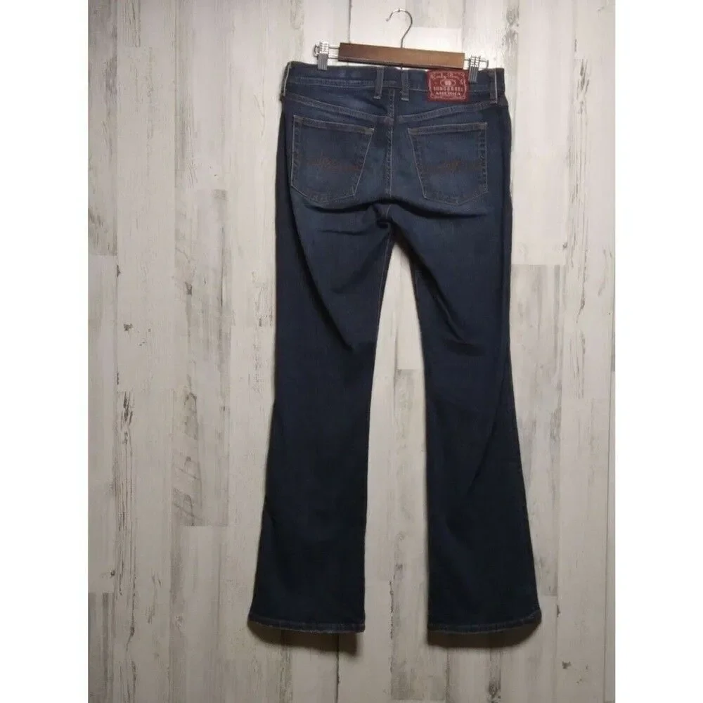 Classic Dark Wash Women’s Jeans Low Rise Flared Leg Size 8/29